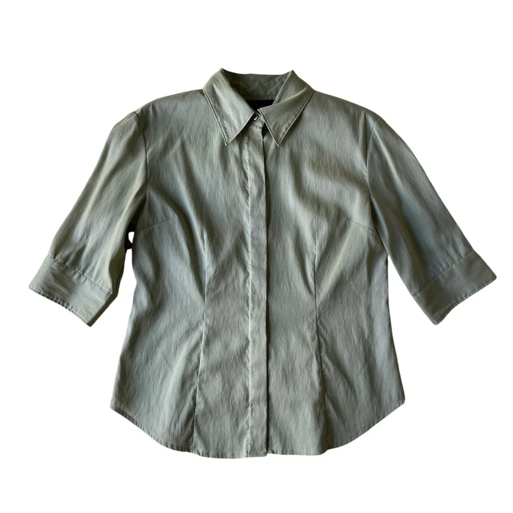 Vtg Express Iridescent Button Up Shirt 90s - Picture 1 of 9